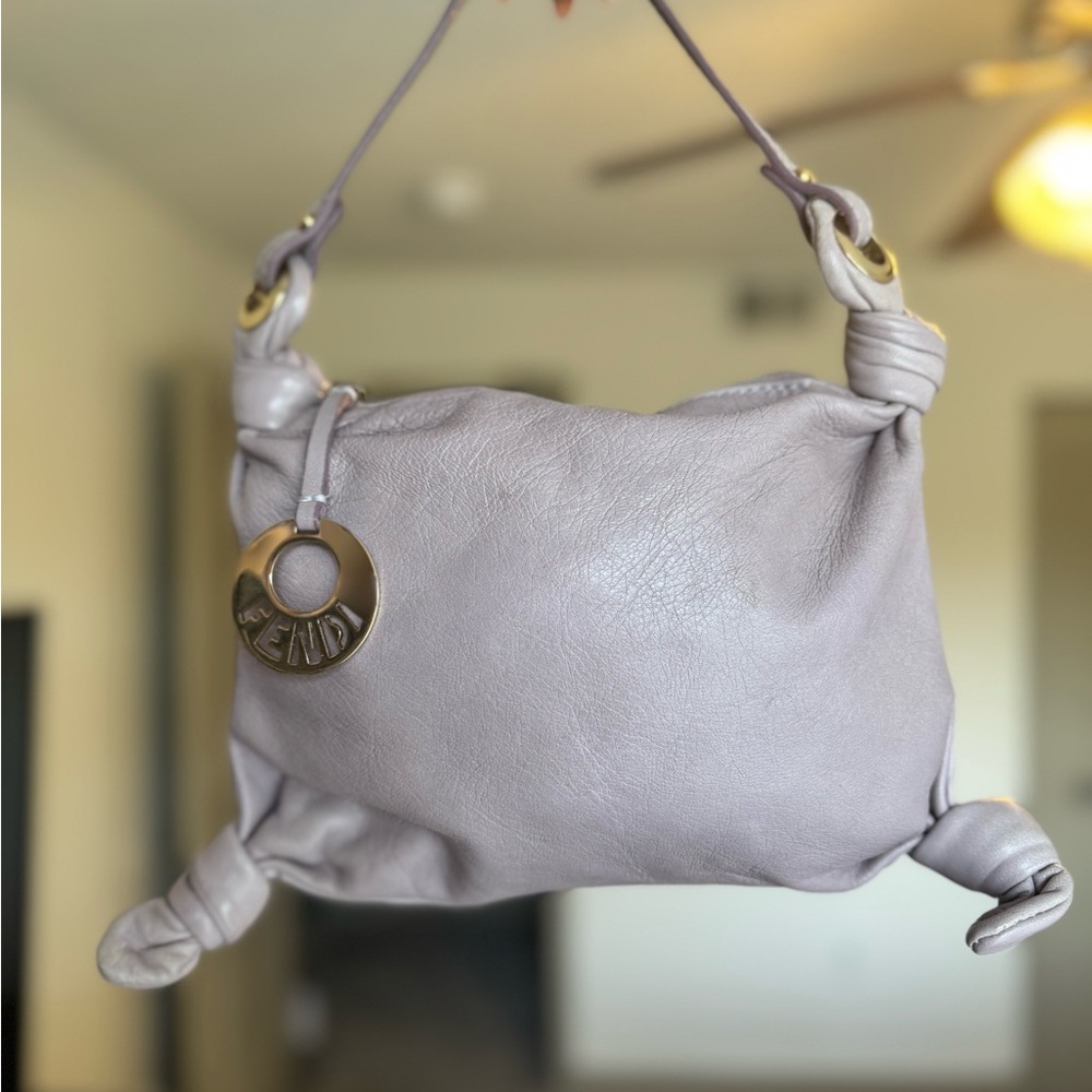 Fendi Light Purple Leather Shoulder Bag